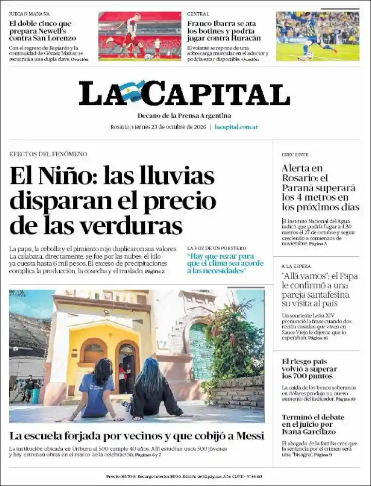 Estudios Max | Radio Nativa - Tapa del diario La Capital Rosario