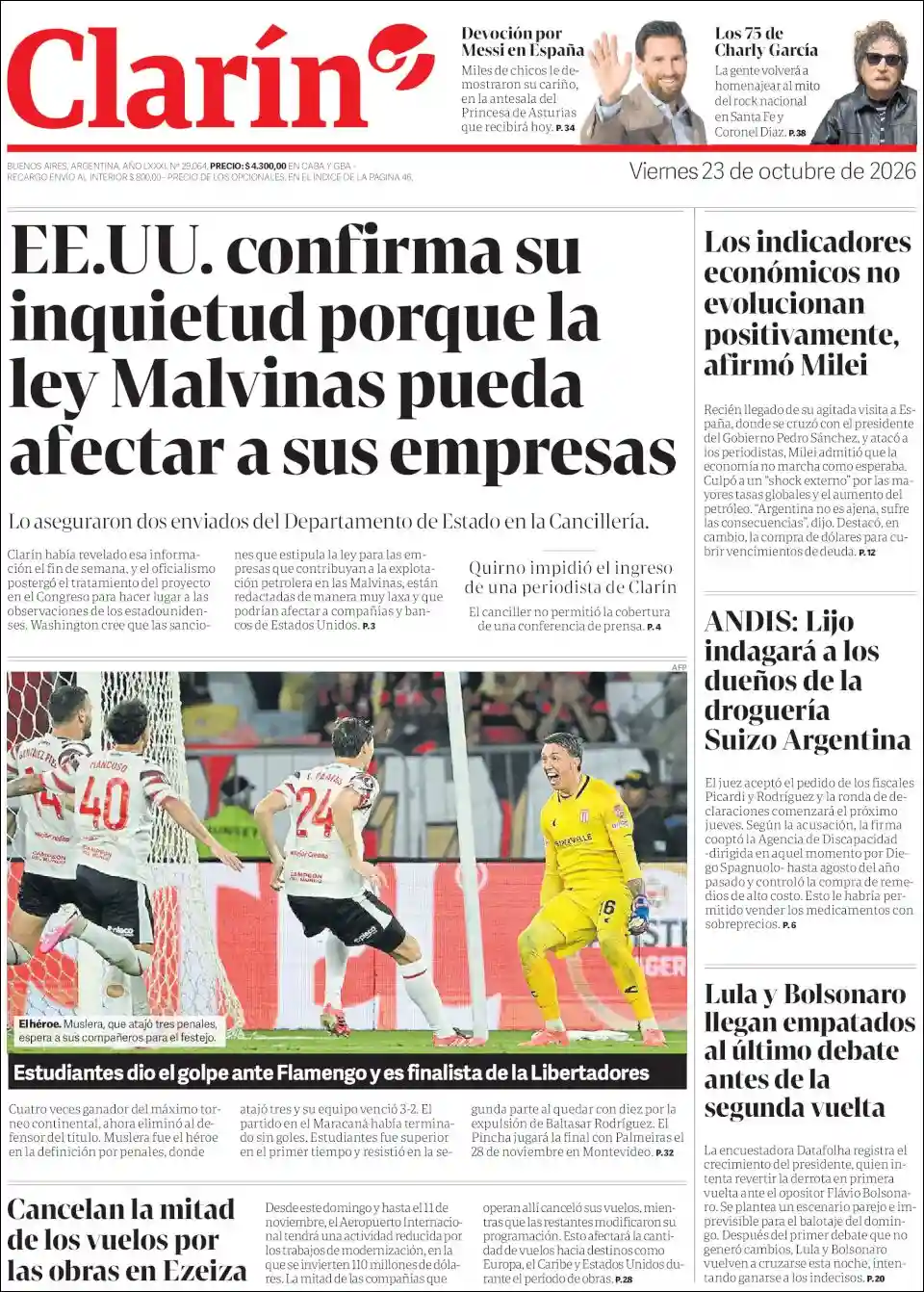 Estudios Max | Radio Nativa - Tapa del diario Clarin