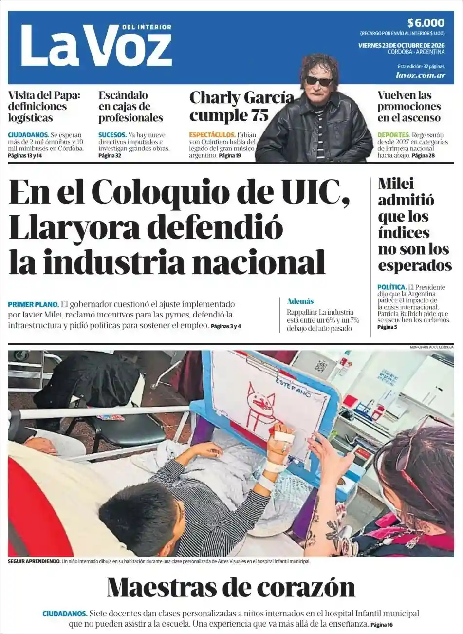 Estudios Max | Radio Nativa - Tapa del diario La Voz