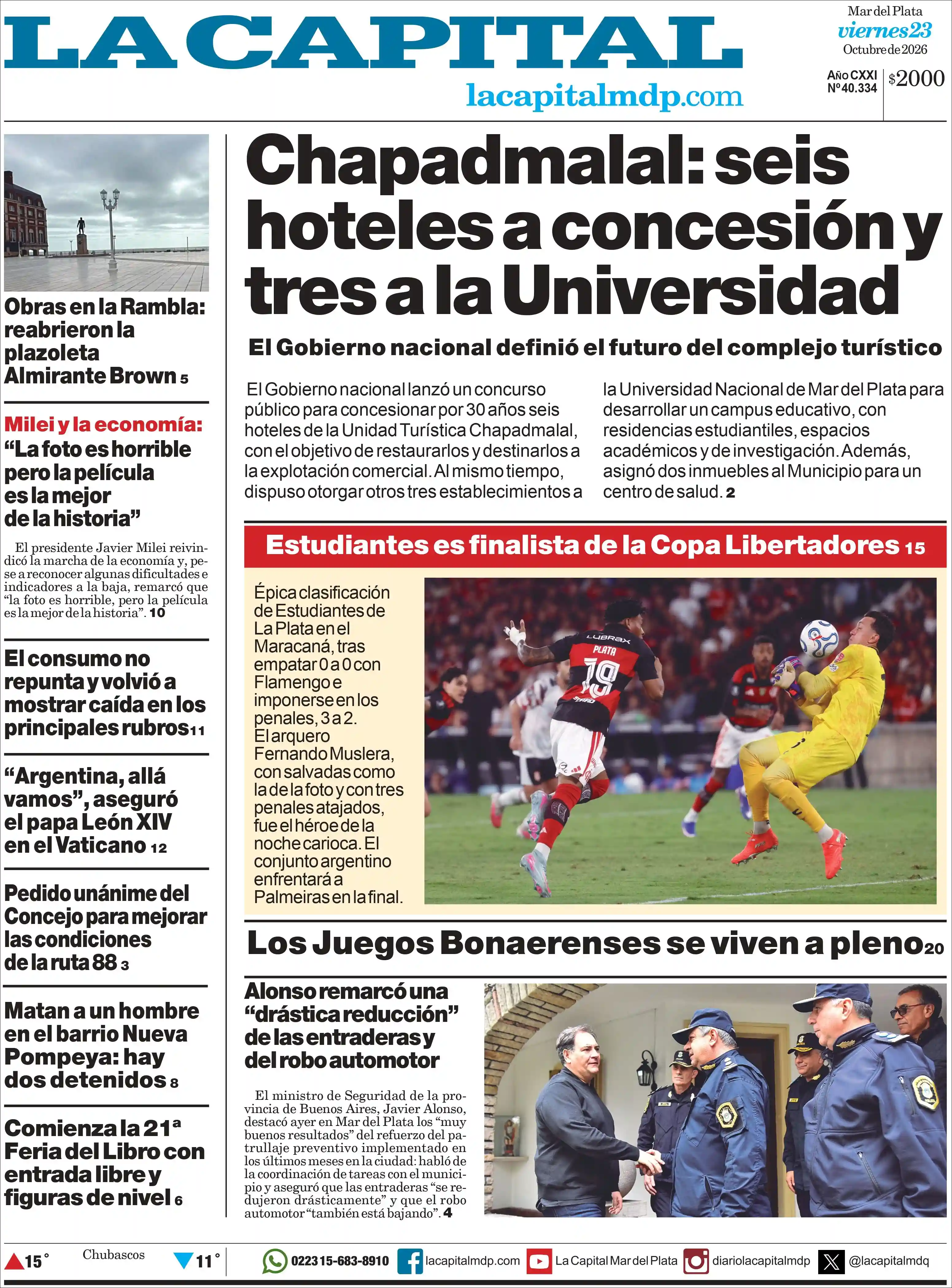 Estudios Max | Radio Nativa - Tapa del diario La Capital