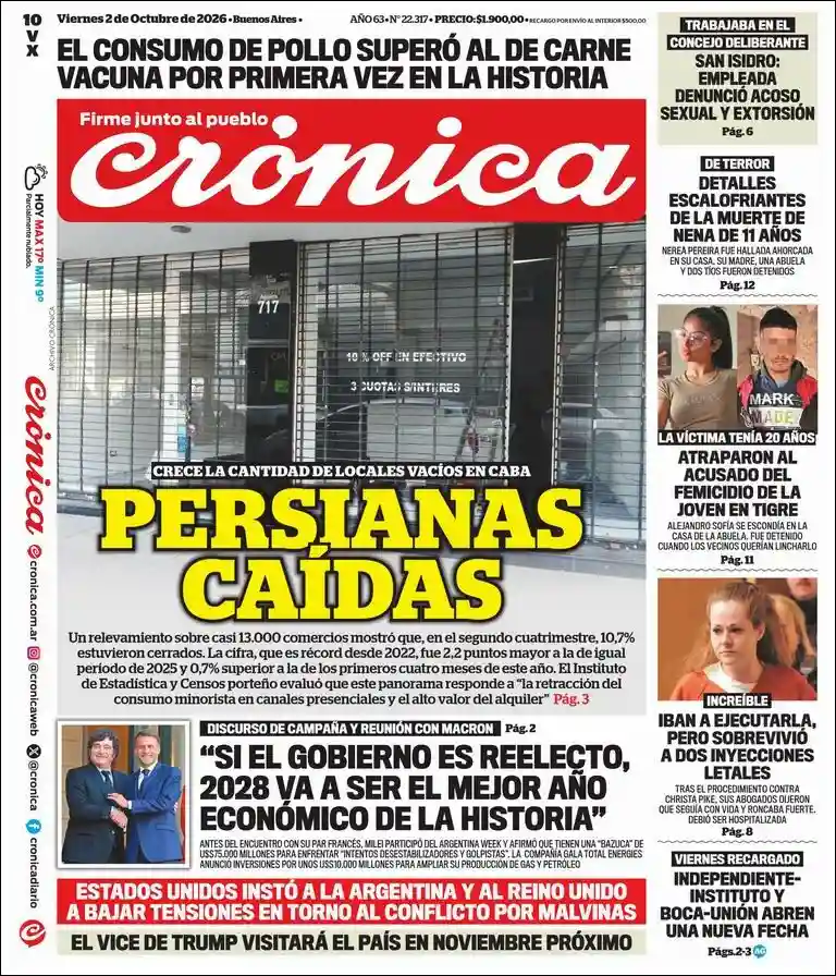 Estudios Max | Radio Nativa - Tapa del diario Crónica